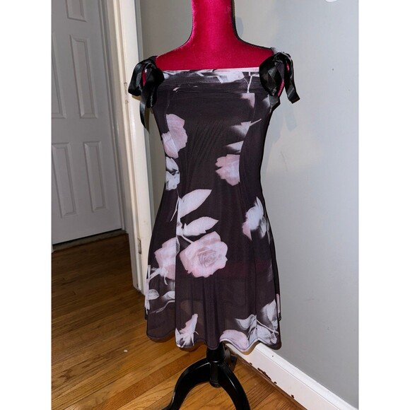Kimchi Blue Floral Mesh Dress S - Picture 1 of 4